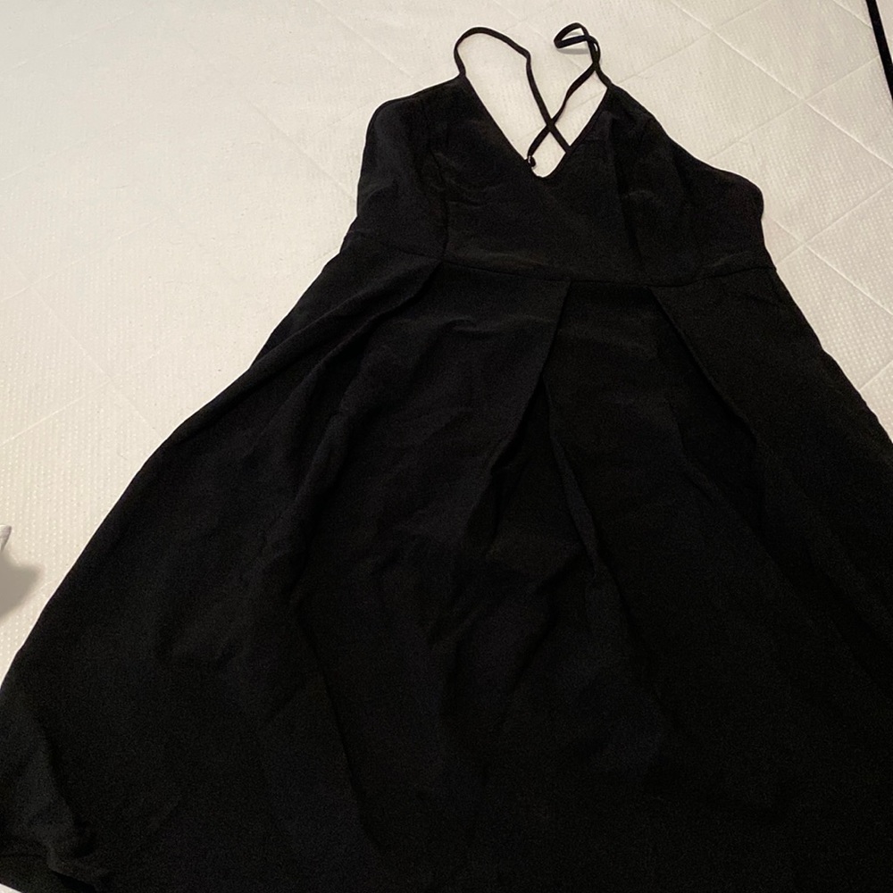 Black spaghetti strap dress